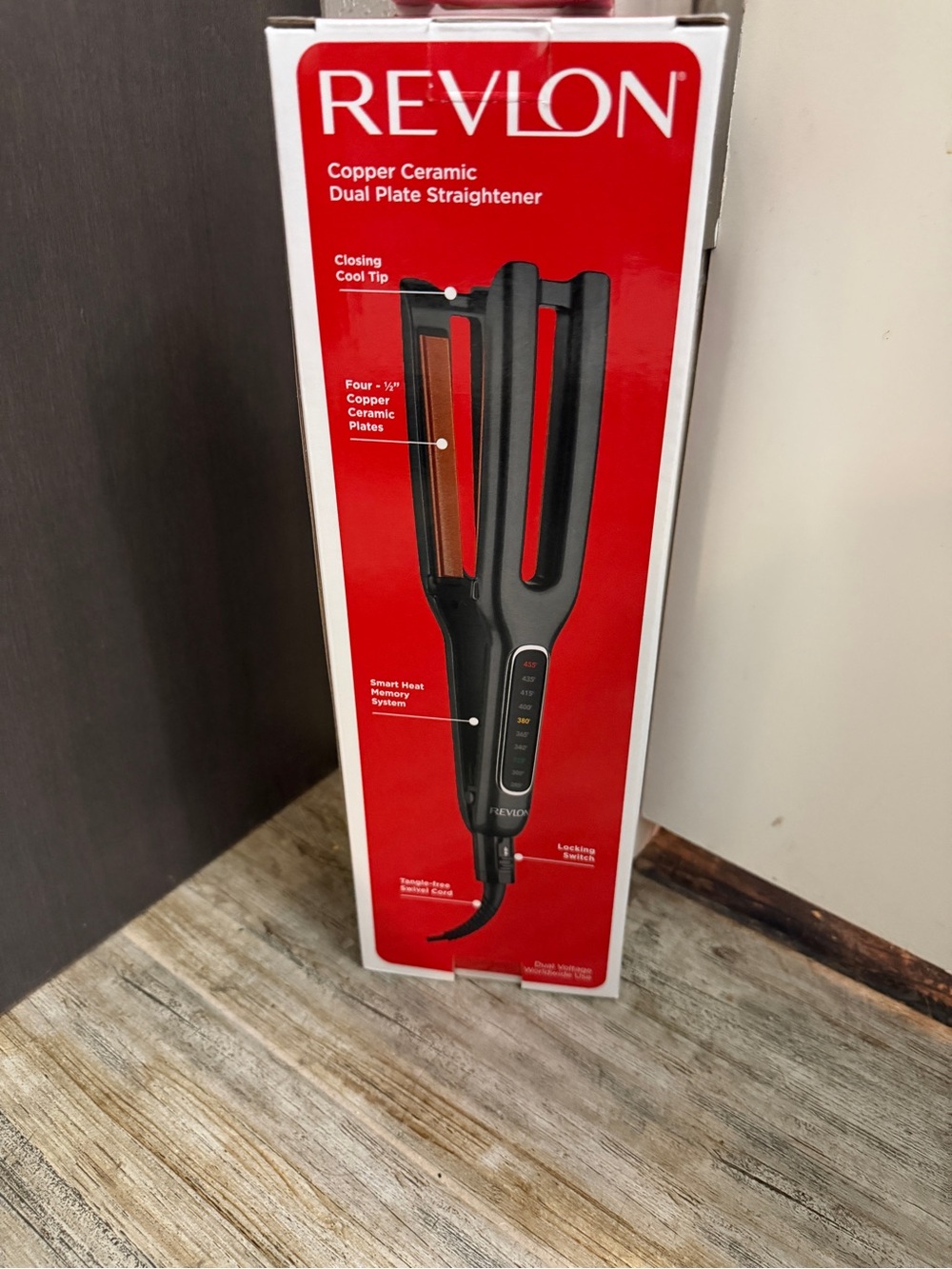 Revlon Copper Ceramic Dual Plate Straightener - Black/Copper